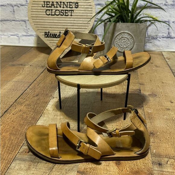 Eileen fisher tan leather sandals size 8 - Picture 6 of 9